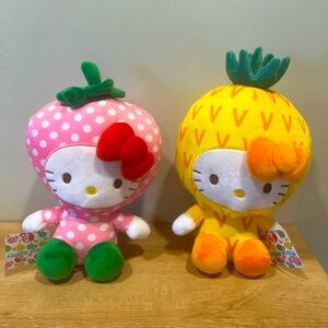 13" Hello Kitty Fruit Dress Up Stuffed Plush Animal